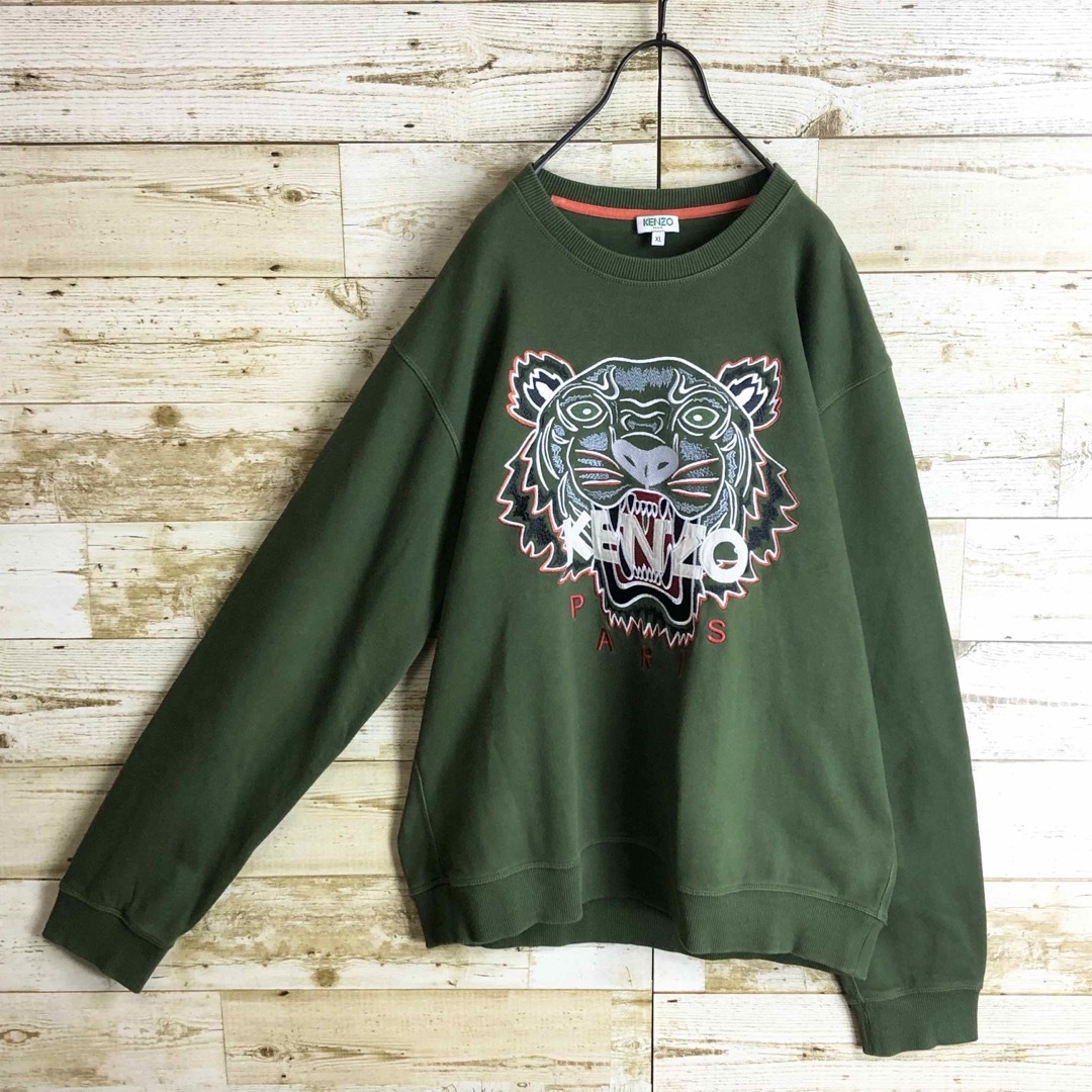 美品!KENZO ケンゾー スウェット 虎 タイガー ビックロゴ 刺繍 長袖