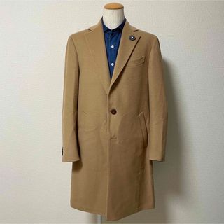 ラルディーニ LARDINI ウールナイロン チェスターフィールドコート グレージュ系【サイズ46】【メンズ】