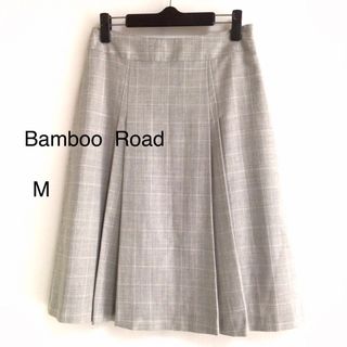 Bamboo Road  チェックプリーツスカート　M(ひざ丈スカート)