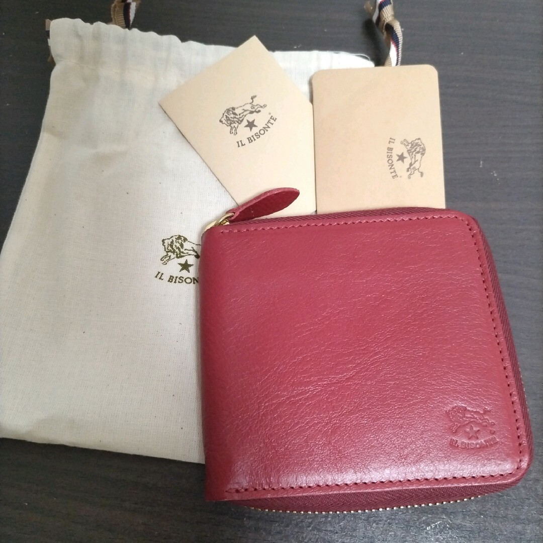 IL BISONTE - 新品 イルビゾンテ 本革 レザー ラウンド IL BISONTE - 新品 イルビゾンテ 本革 レザー ラウンド