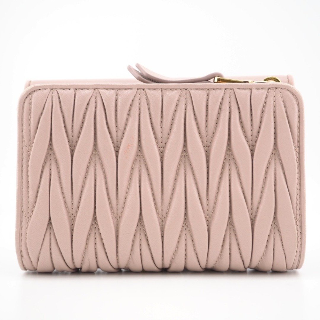 【極美品】MIUMIU コンパクトウォレット  二つ折り財布 マテラッセ ピンク