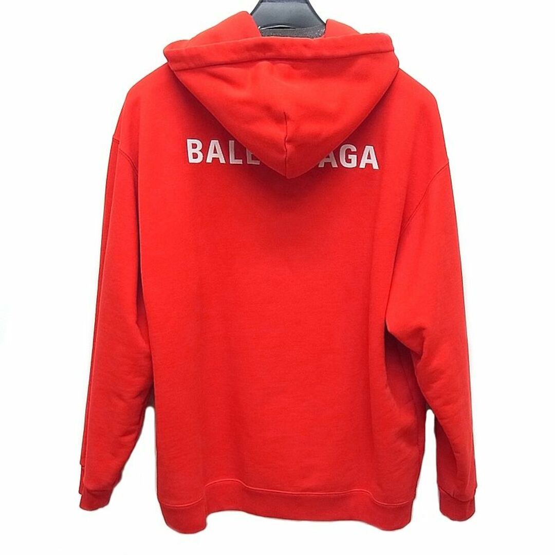 Balenciaga(バレンシアガ)のBALENCIAGA　バレンシアガ　メンズ　パーカー 600583　ロゴプリント スウェット　レッド　サイズL メンズのトップス(パーカー)の商品写真