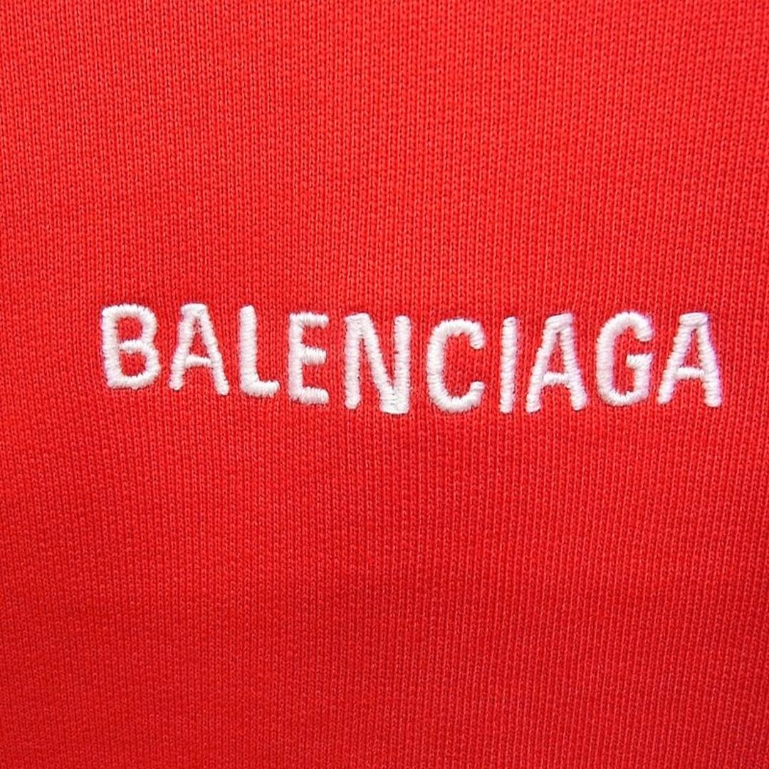 Balenciaga(バレンシアガ)のBALENCIAGA　バレンシアガ　メンズ　パーカー 600583　ロゴプリント スウェット　レッド　サイズL メンズのトップス(パーカー)の商品写真