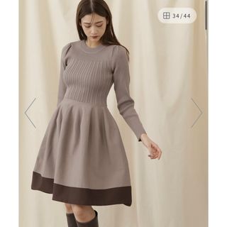 ジルバイジルスチュアート(JILL by JILLSTUART)の《sweet掲載商品》コウチクニットミニワンピース　モカ ジルスチュアート(ひざ丈ワンピース)