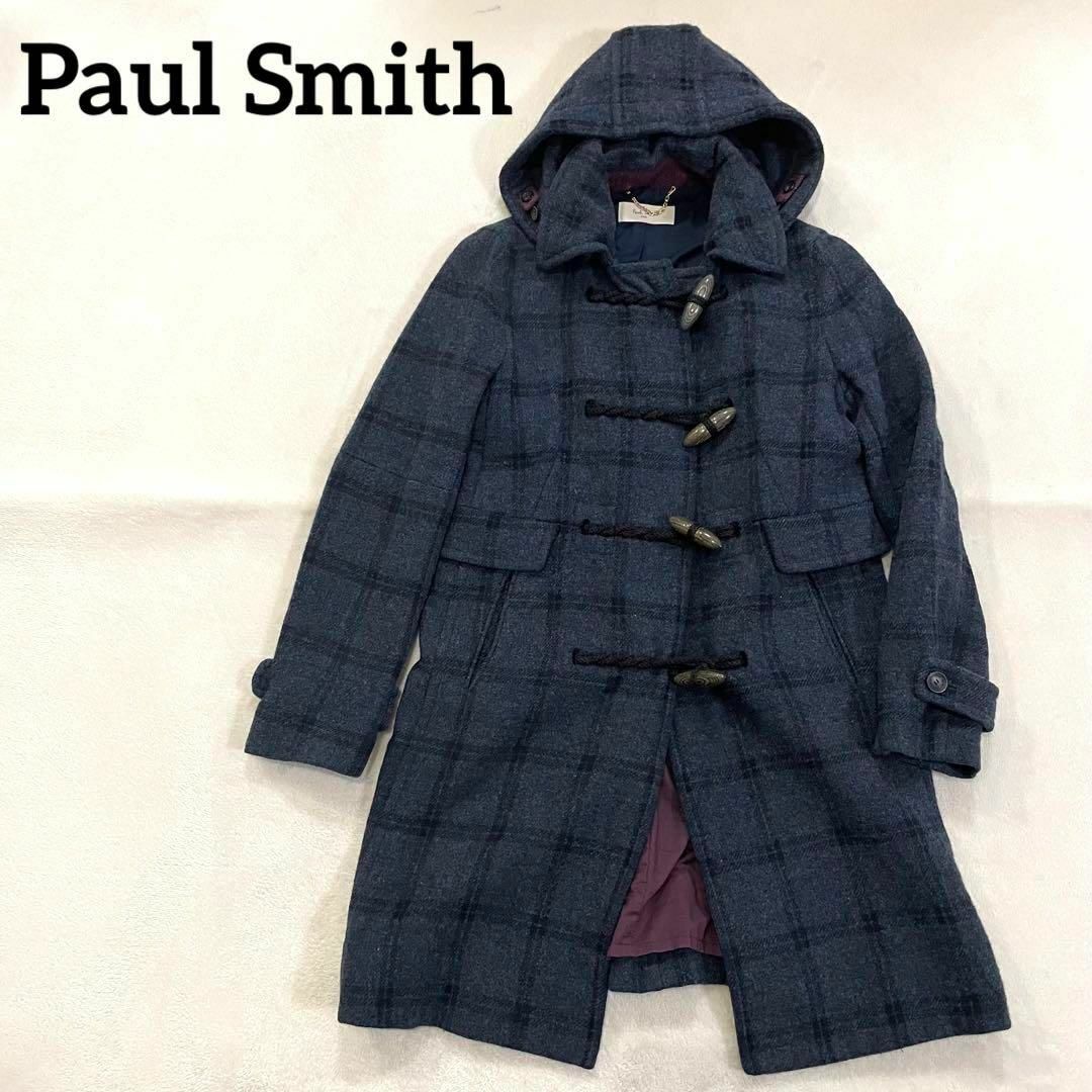 681 Paul Smith ポールスミス コート チェック 40 L ネイビー約48cm袖丈