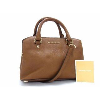 マイケルコース(Michael Kors)のマイケルコース レザー 2WAY ハンドバッグ トート ショルダーバッグ 茶色(ハンドバッグ)