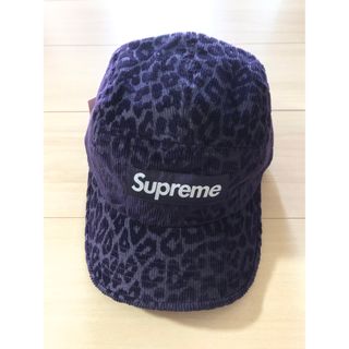 シュプリーム(Supreme)のシュプリーム　Leopard Corduroy Camp Cap　紫(キャップ)