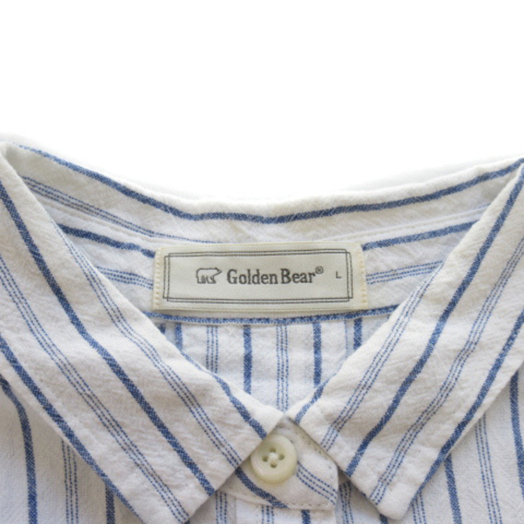 Golden Bear(ゴールデンベア)のゴールデンベア GOLDEN BEAR シャツ ストライプ シアサッカー レディースのトップス(シャツ/ブラウス(長袖/七分))の商品写真