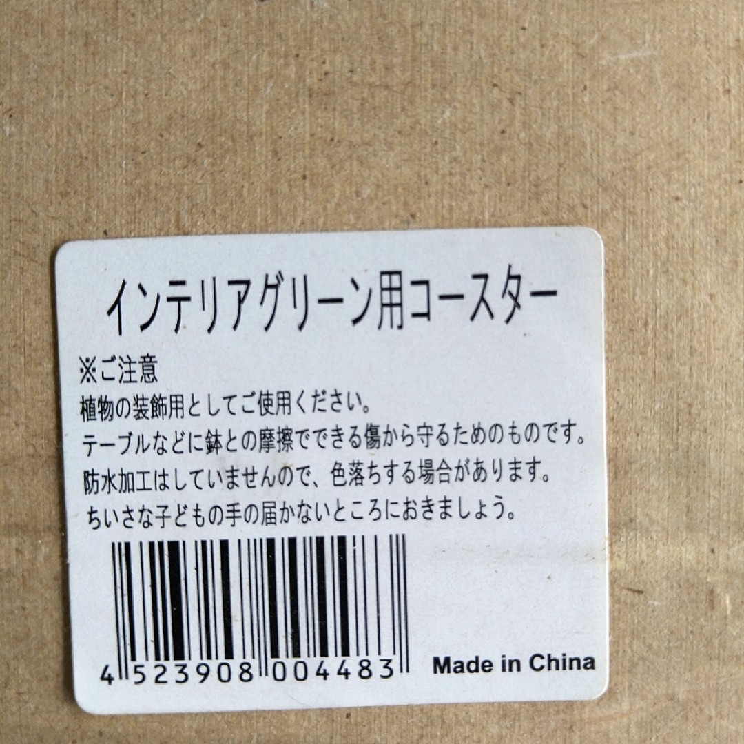 インテリアグリーン用コースター エンタメ/ホビーのアート用品(パネル)の商品写真