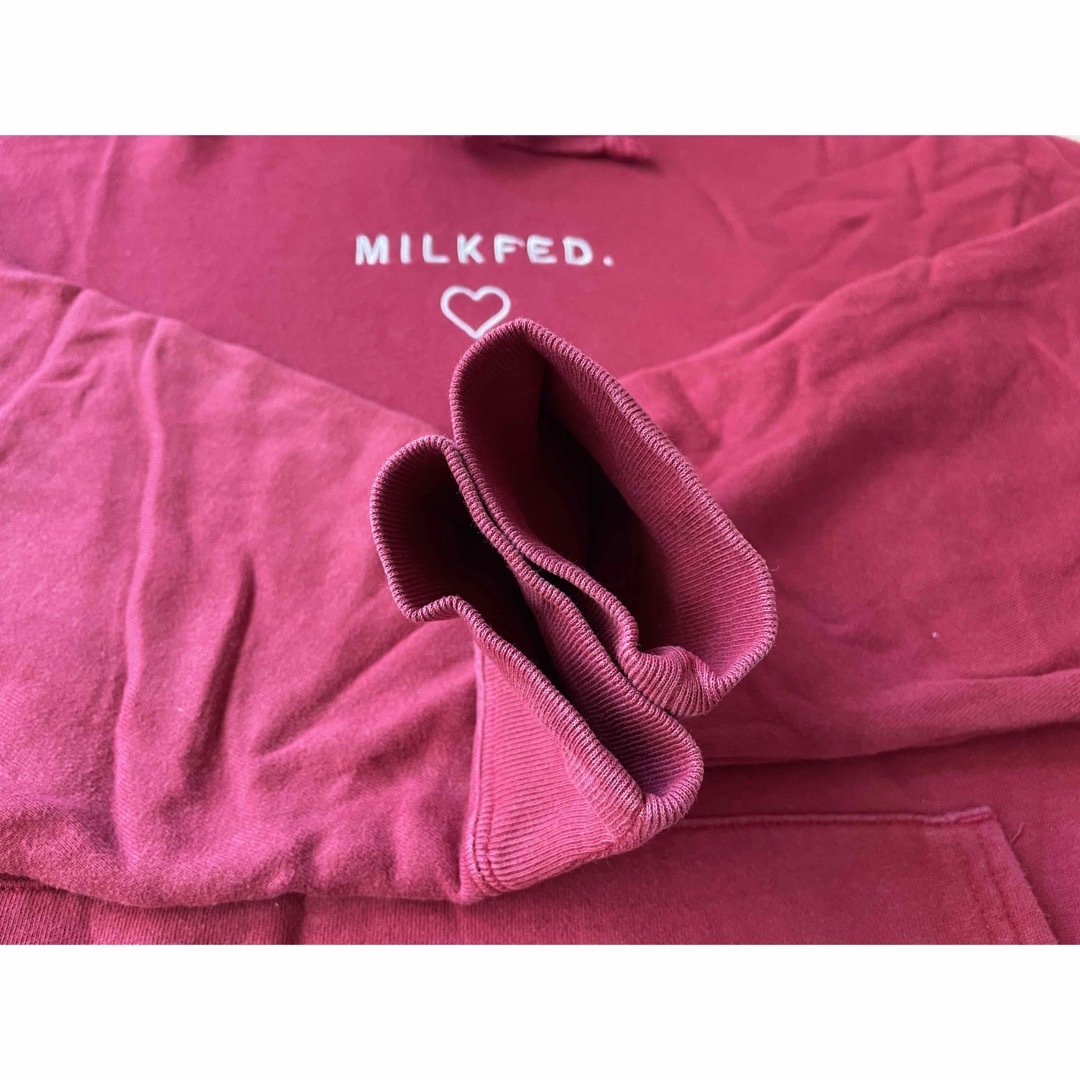 MILKFED.(ミルクフェド)のレディース MILKFED ワンサイズ パーカー 赤 長袖 冬 ブランド 中古 レディースのトップス(パーカー)の商品写真