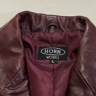 685 HORN WORKS 本革 レザージャケット L バーガンディー