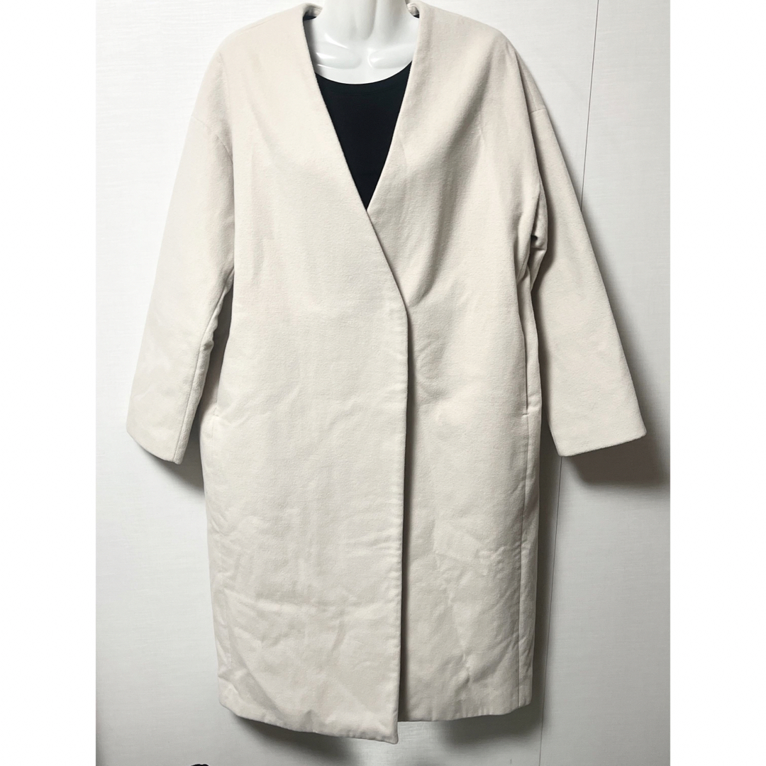 【美品】 SHEL'TTER アウター　コート　ベージュ　ロング　オーバーサイズ レディースのジャケット/アウター(ロングコート)の商品写真