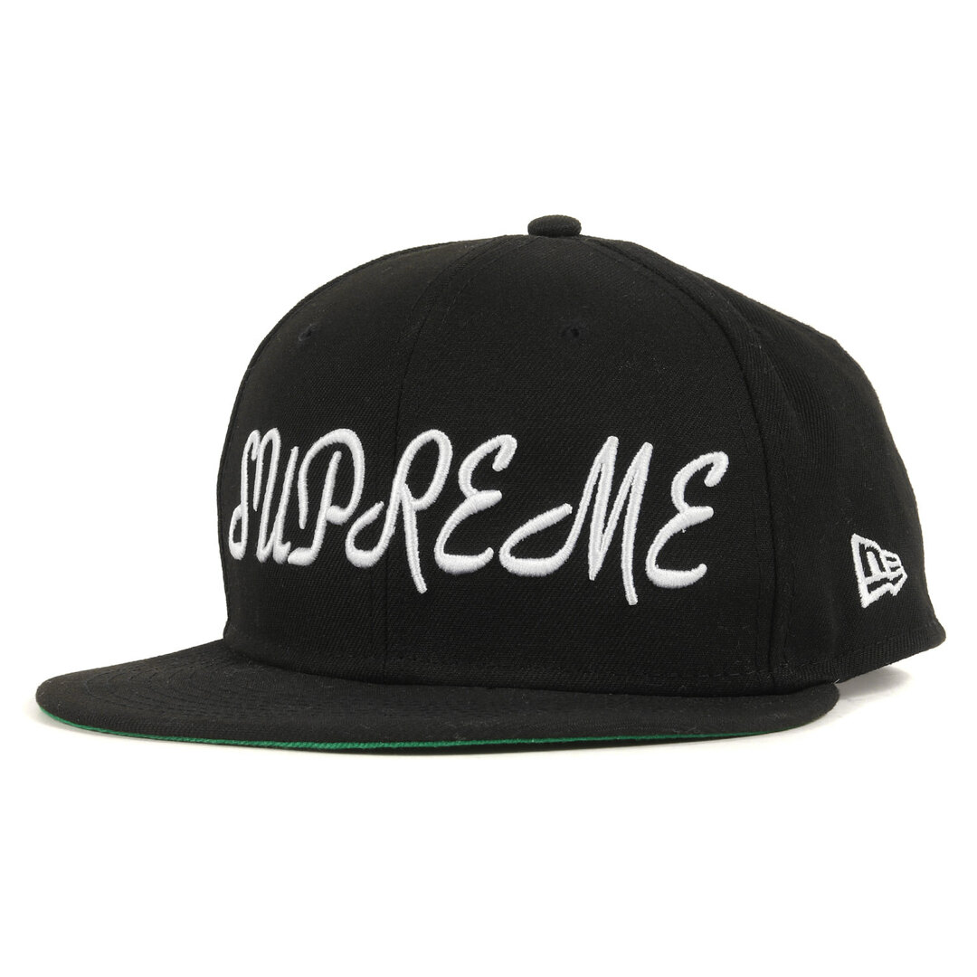 メンズSupreme シュプリーム キャップ サイズ:7 5/8(60.6cm) 23SS NEW ERA ニューエラ スクリプトロゴ ベースボール キャップ Script New Era ブック 黒 帽子 ストリート ブランド【メンズ】