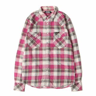 ヒステリックグラマー(HYSTERIC GLAMOUR)のHYSTERIC GLAMOUR ヒステリックグラマー シャツ サイズ:S チェック ウエスタン ネル 長袖 シャツ ピンク系 日本製 トップス カジュアルシャツ【メンズ】【中古】(シャツ)