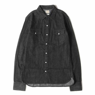 ダブルジェーケー(wjk)のWJK ダブルジェイケイ シャツ サイズ:M DENIME ブラック デニム ウエスタン 長袖 シャツ ブラック 黒 トップス カジュアルシャツ 【メンズ】【中古】(シャツ)