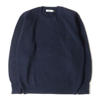 ノンネイティブ(nonnative)の新品 NONNATIVE ノンネイティブ ニット サイズ:2 21W/22S コマンダー ニット セーター TROOPER SWEATER C/C YARN WITH POLY TWILL Pliantex NN-K4005 ネイビー 紺 トップス 長袖 シンプル 無地【メンズ】(ニット/セーター)