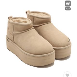 アグ(UGG)のUGG ショートブーツ　ライトベージュ　25センチ(ブーツ)