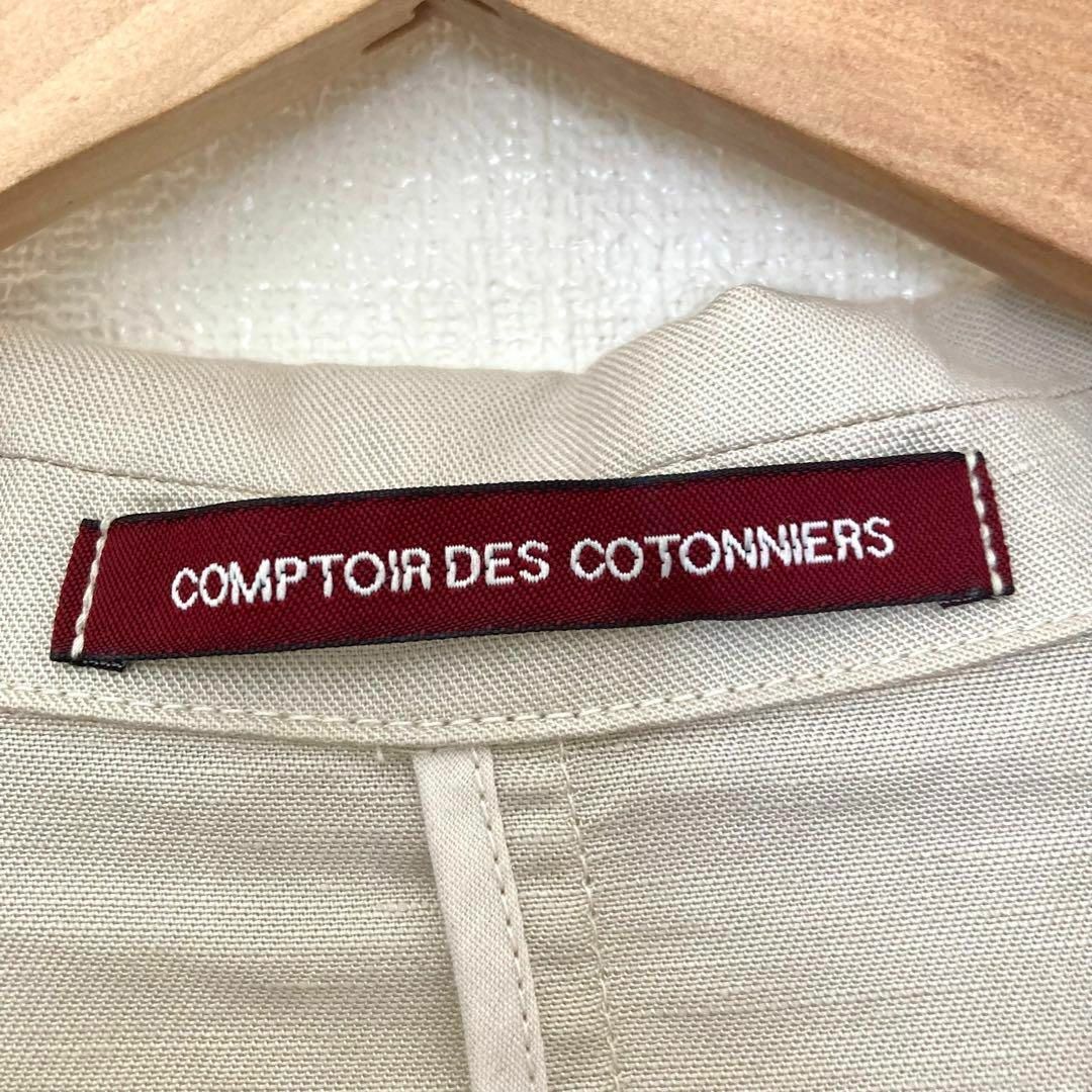 Comptoir des cotonniers(コントワーデコトニエ)のコントワーデコトニエ　リネン混テーラードジャケット　アウター　薄手　レディース レディースのジャケット/アウター(テーラードジャケット)の商品写真