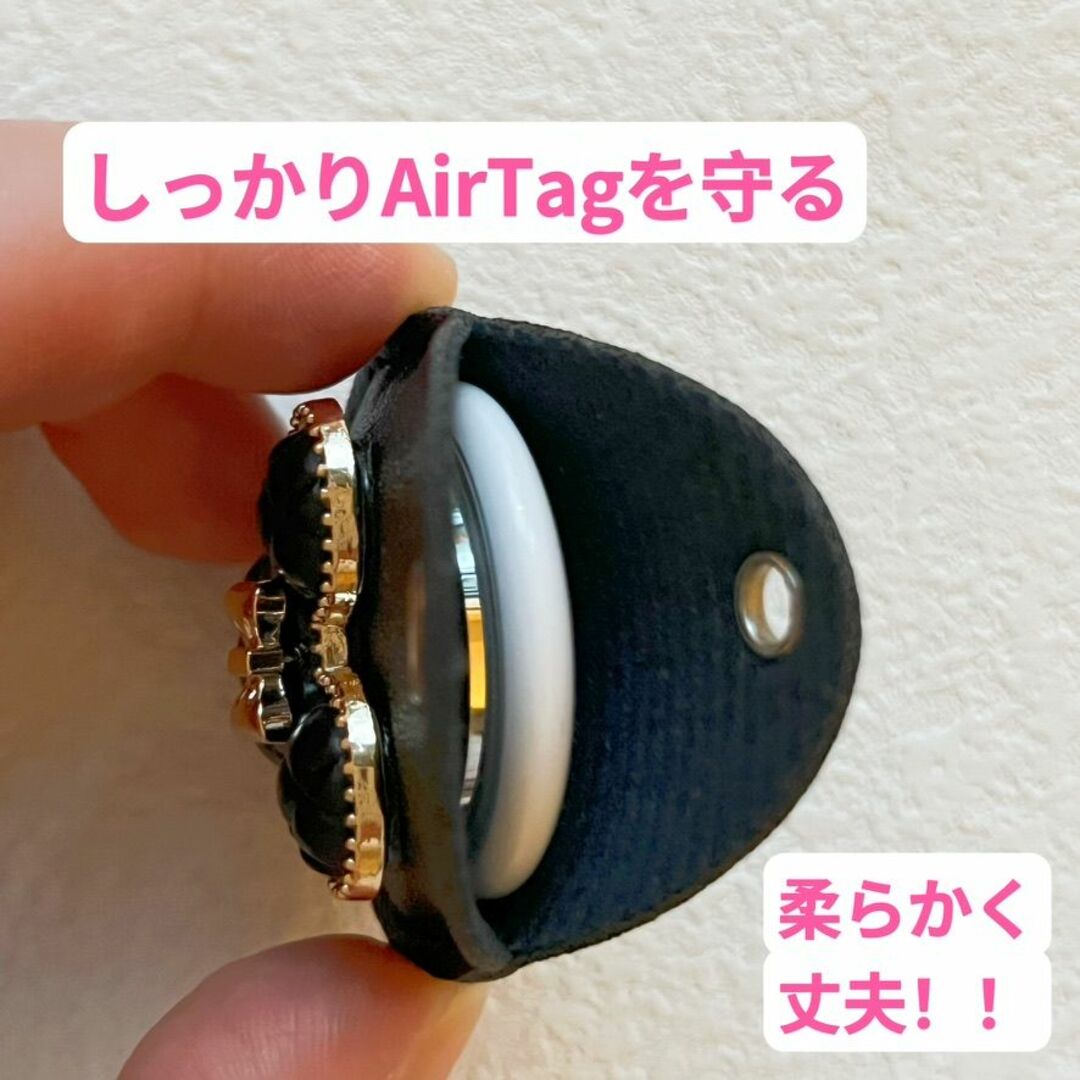 AirTagエアタグ 保護ケースカバー 収納キーホルダー キーリング czダイヤ レディースのファッション小物(キーホルダー)の商品写真