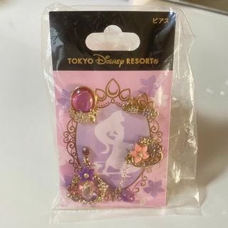 ディズニー(Disney)のディズニー　ラプンツェル　プリンセス　ピアス　花　紫　ピンク(その他)