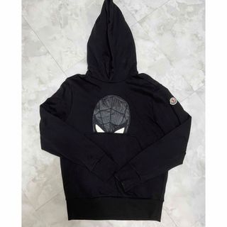 Moncler パーカー　ダウン　フリース　M 黒　フード　モンクレール