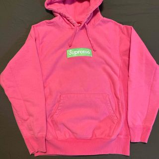 Supreme Sロゴパーカーピンクパイル Sサイズ グリーン