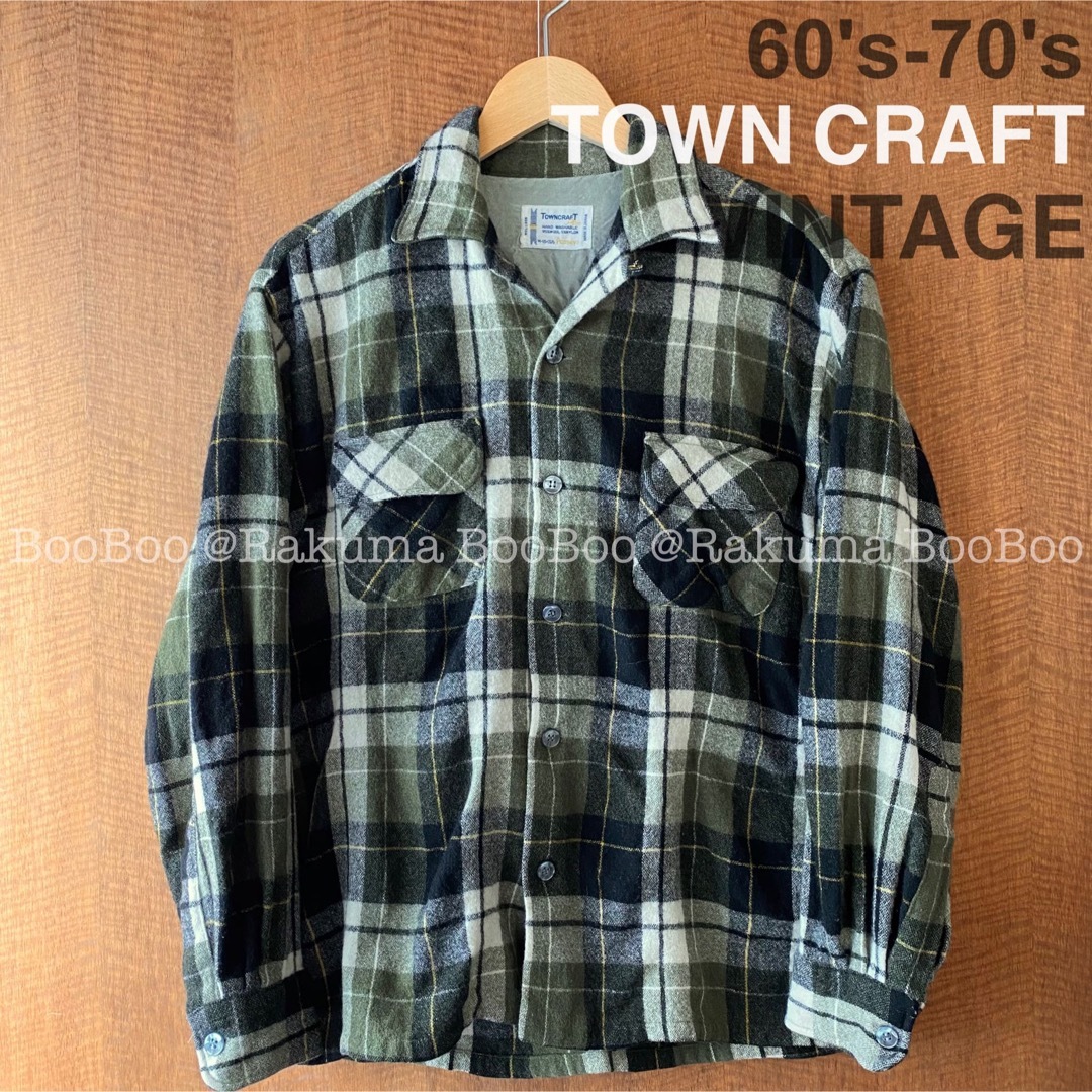 TOWNCRAFT - 60s 70s TOWN CRAFT ビンテージ チェック ウール TOWNCRAFT - 60s 70s TOWN CRAFT ビンテージ チェック ウール