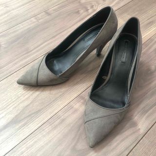 ザラ(ZARA)のZARA パンプス 38 24.5グレー(ハイヒール/パンプス)