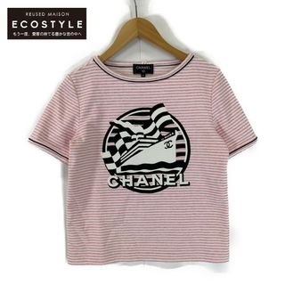 美品 シャネル 06P ノースリーブ シースルーニットトップス レディース 黒 34 CHANEL