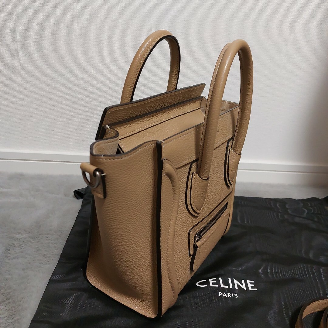 celine(セリーヌ)のCELINE セリーヌ ラゲージ ナノ デューン 美品 レディースのバッグ(ショルダーバッグ)の商品写真