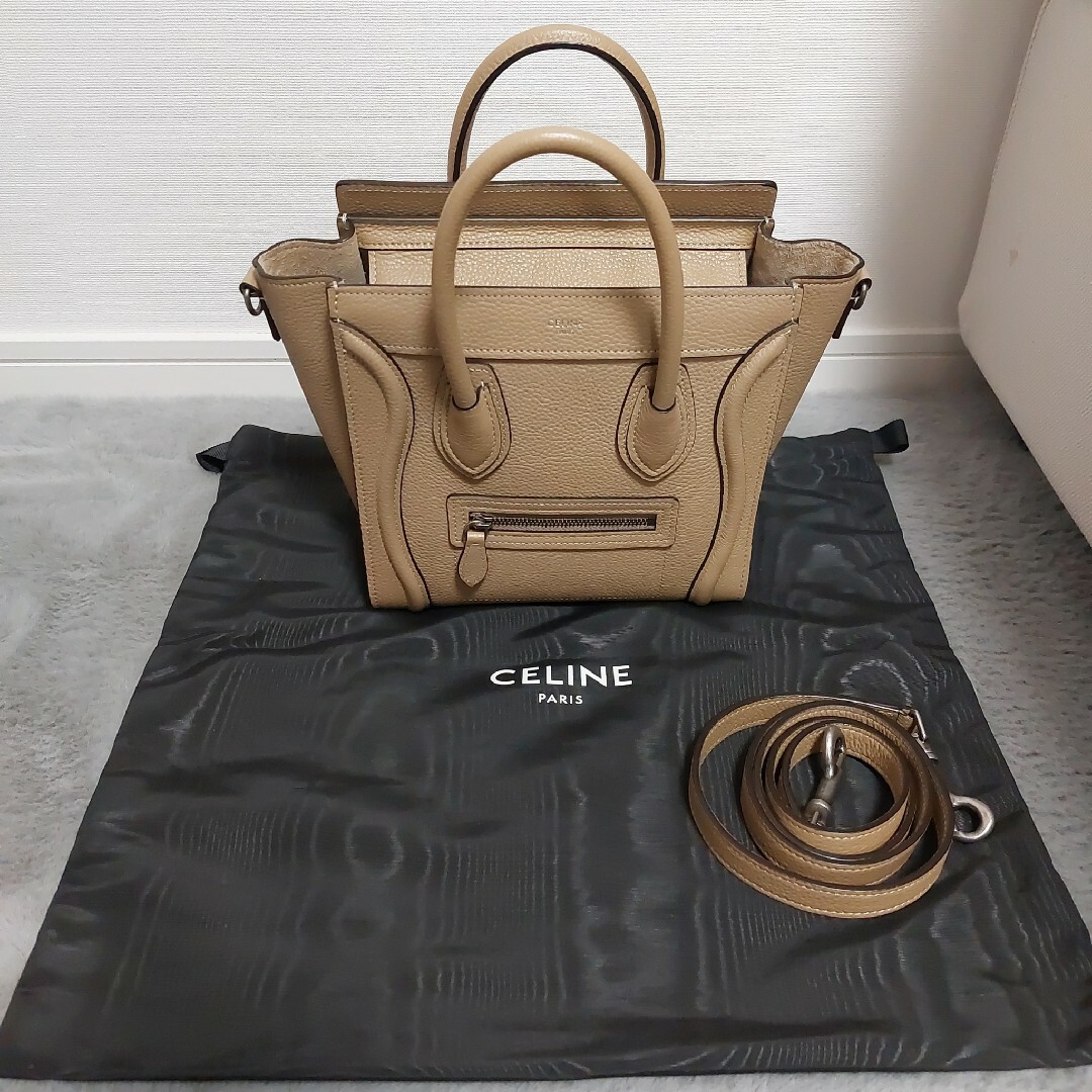 celine(セリーヌ)のCELINE セリーヌ ラゲージ ナノ デューン 美品 レディースのバッグ(ショルダーバッグ)の商品写真
