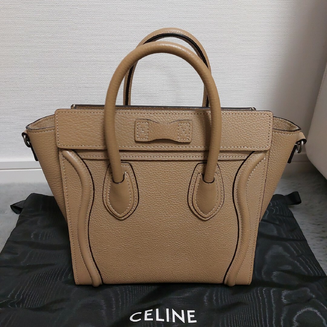 celine(セリーヌ)のCELINE セリーヌ ラゲージ ナノ デューン 美品 レディースのバッグ(ショルダーバッグ)の商品写真