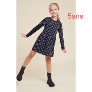 プチバトー(PETIT BATEAU)のプチバトー　新品タグ付き　ドットプリント　ワンピース　5ans/110cm(ワンピース)