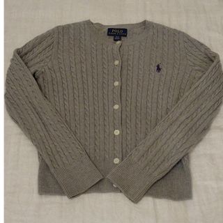 ポロラルフローレン(POLO RALPH LAUREN)のRALPH LAUREN ケーブルニットカーディガン 130 グレー(カーディガン)