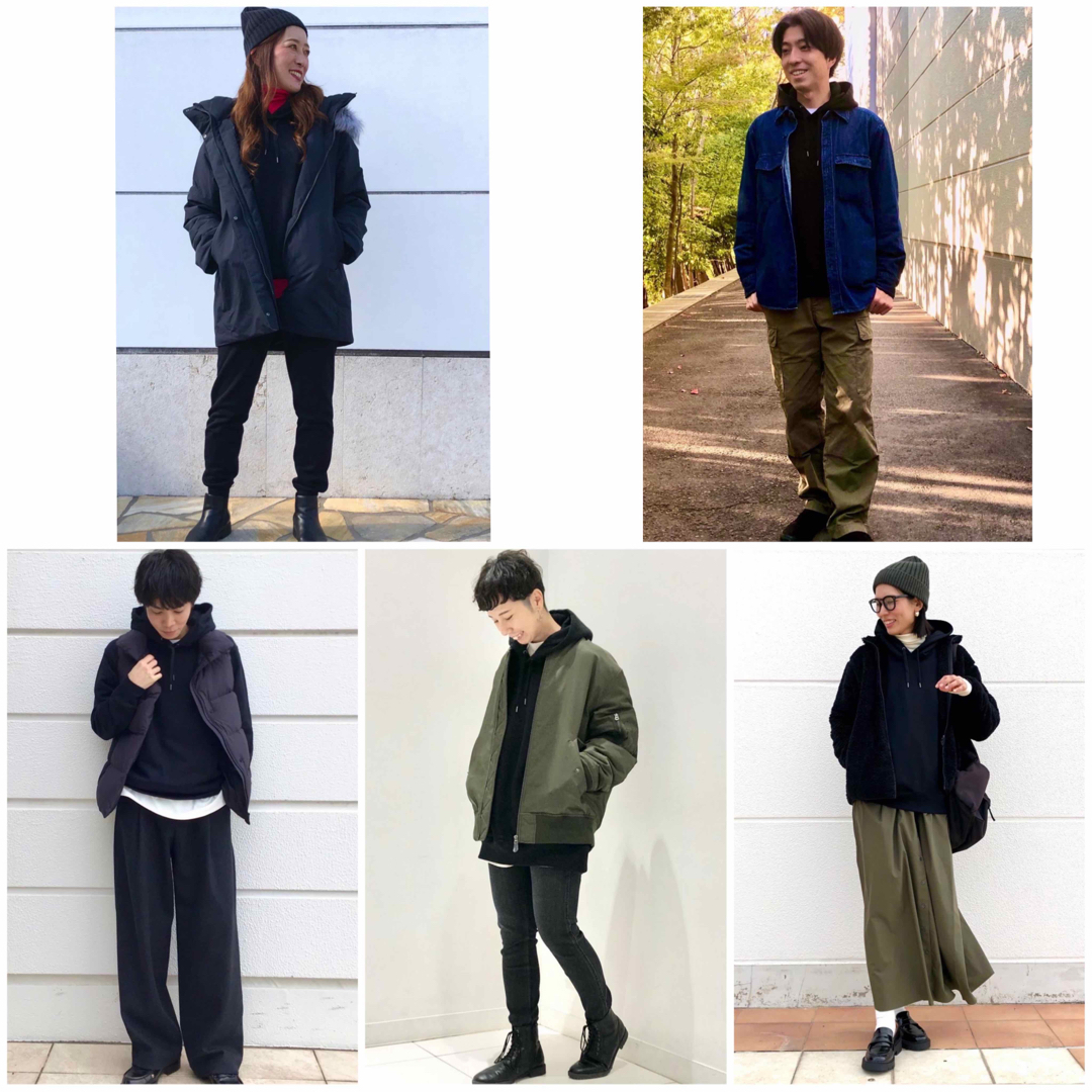 UNIQLO(ユニクロ)のユニクロ★美品★スウェットプルパーカ★黒★M★メンズ★レディース メンズのトップス(パーカー)の商品写真