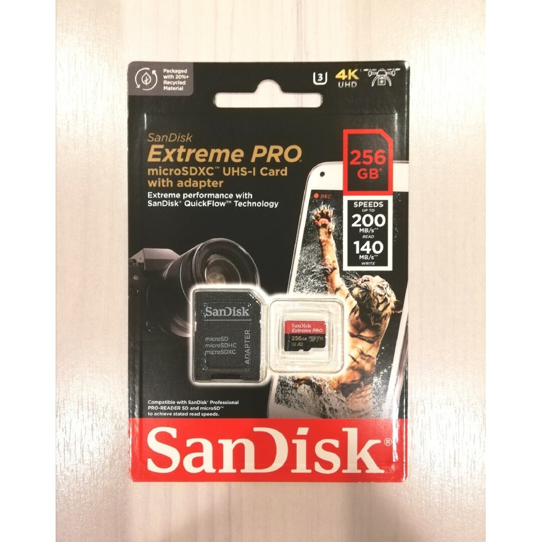 SanDisk(サンディスク)の最新版 マイクロSDカード256GB extreme エクストリーム プロ エンタメ/ホビーのゲームソフト/ゲーム機本体(その他)の商品写真