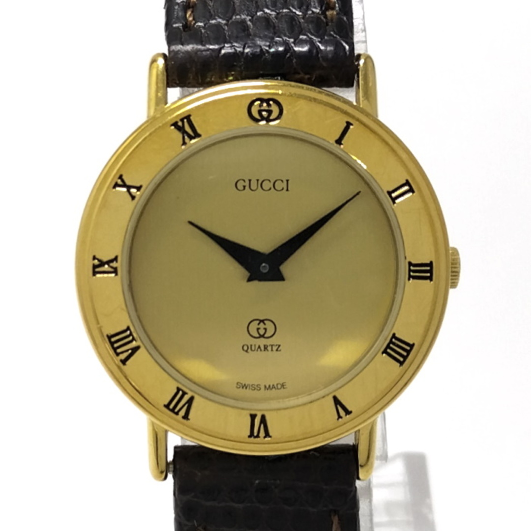 GUCCI - GUCCI レディース 腕時計 クオーツ SS GP ゴールド文字 GUCCI - GUCCI レディース 腕時計 クオーツ SS GP ゴールド文字