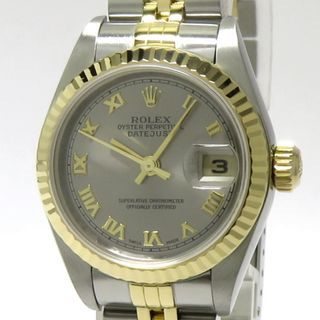 ロレックス(ROLEX)のROLEX デイトジャスト 自動巻き ローマ SS/YG シルバー文字盤 Y番(腕時計)