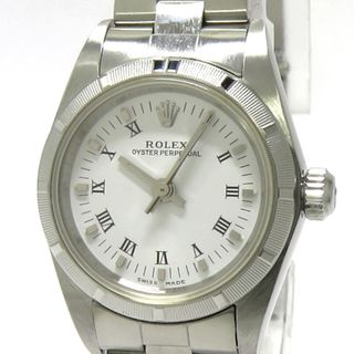 ロレックス(ROLEX)のROLEX オイスターパーペチュアル 自動巻き SS ホワイト文字盤 P番(腕時計)