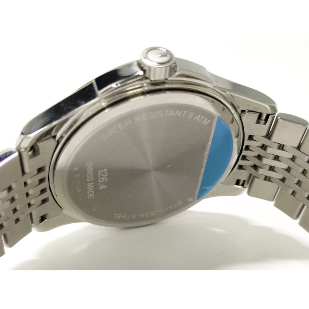 Gucci(グッチ)のGUCCI Gタイムレス メンズ 腕時計 クオーツ SS シルバー文字盤 メンズの時計(腕時計(アナログ))の商品写真