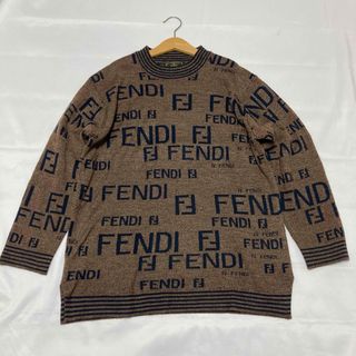 【希少】FENDI 緑 ズッカ柄 ニット ハイネック セーター