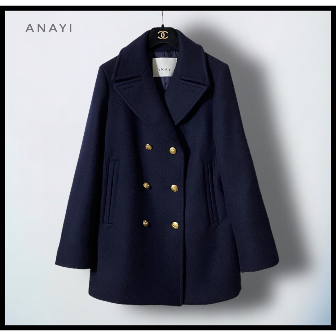ANAYI - 【ANAYI】美品!雑誌掲載品 スーパー140リバーメルトンPコート