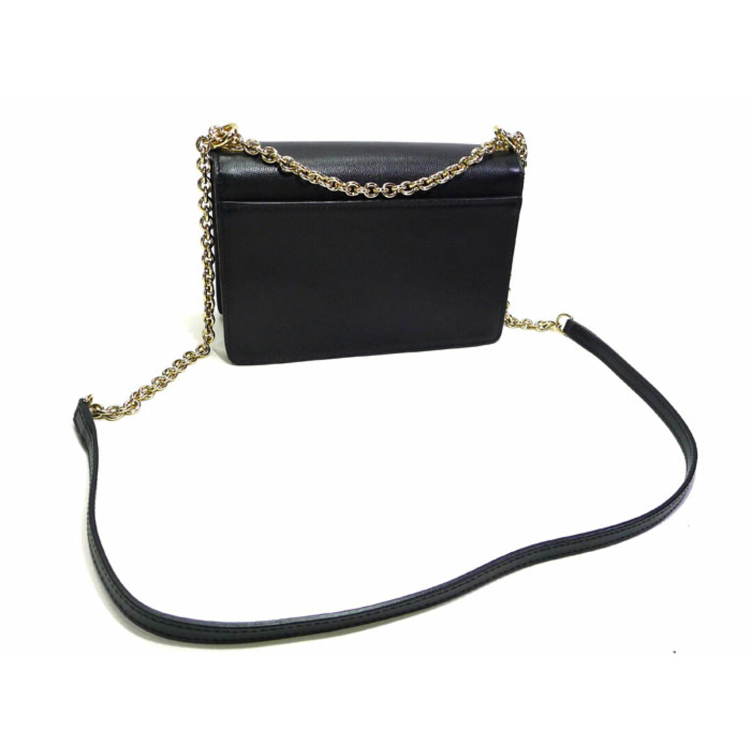 FURLA - FURLA チェーン ショルダーバッグ レザー ブラック FURLA - FURLA チェーン ショルダーバッグ レザー ブラック