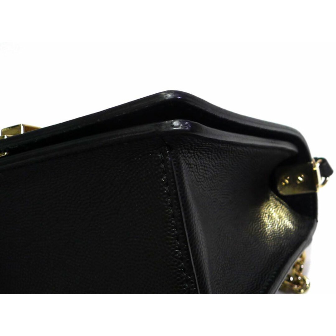 FURLA - FURLA チェーン ショルダーバッグ レザー ブラック FURLA - FURLA チェーン ショルダーバッグ レザー ブラック