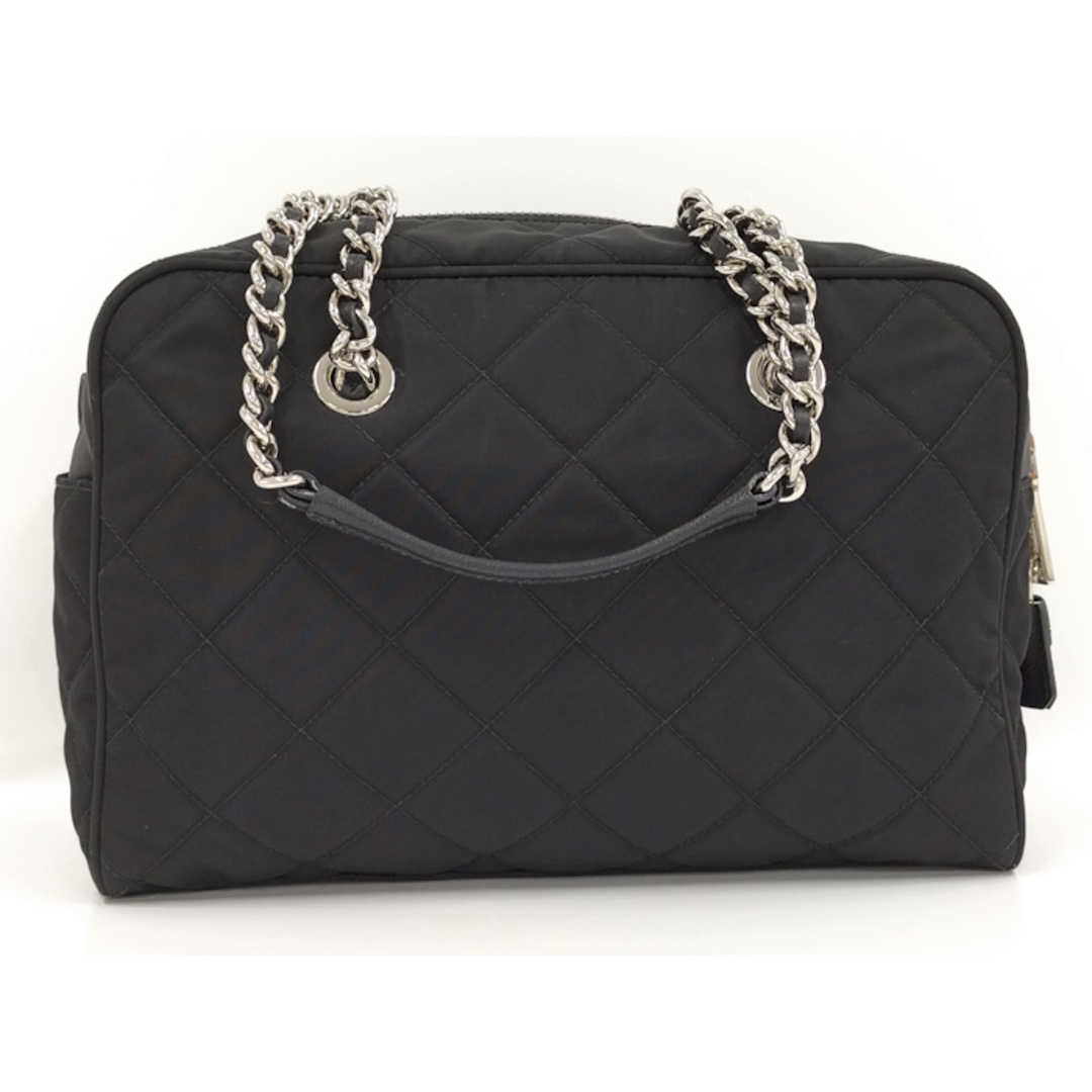 PRADA - PRADA チェーン ショルダーバッグ ナイロン ブラック PRADA - PRADA チェーン ショルダーバッグ ナイロン ブラック