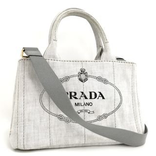 プラダ(PRADA)のPRADA 2WAY トートバッグ カナパ キャンバス グレー 1BG439(その他)