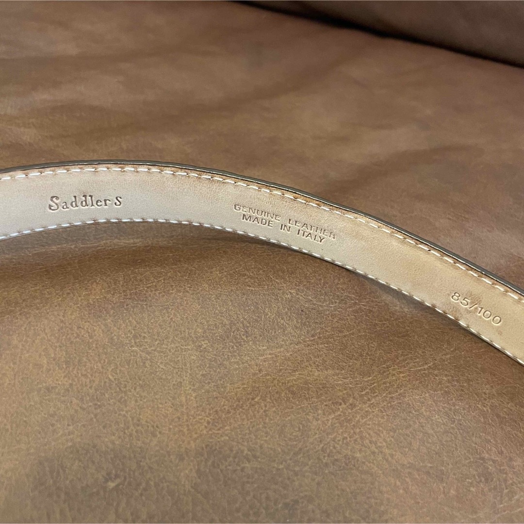 saddlerS クロコ型押し　ブラウン本革ベルト メンズの時計(レザーベルト)の商品写真