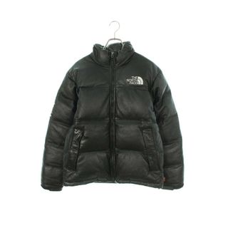 シュプリーム(Supreme)のシュプリーム ×ノースフェイス THE NORTH FACE  17AW  Leather Nuptse Jacket オールレザーヌプシダウンジャケット メンズ S(ダウンジャケット)