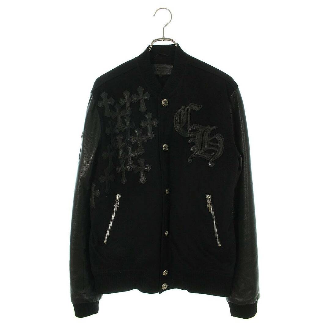 Chrome Hearts(クロムハーツ)のクロムハーツ  LETTERMAN/レターマン CHマルチレザーパッチレザースリーブブルゾン メンズ M メンズのジャケット/アウター(ブルゾン)の商品写真