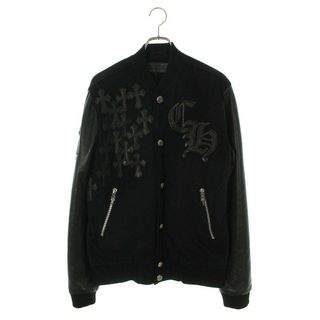 クロムハーツ(Chrome Hearts)のクロムハーツ  LETTERMAN/レターマン CHマルチレザーパッチレザースリーブブルゾン メンズ M(ブルゾン)